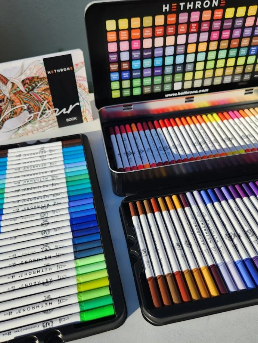 NEW 120 Colors Art Supplies Brush Markers Pens for Adult Coloring Books School D